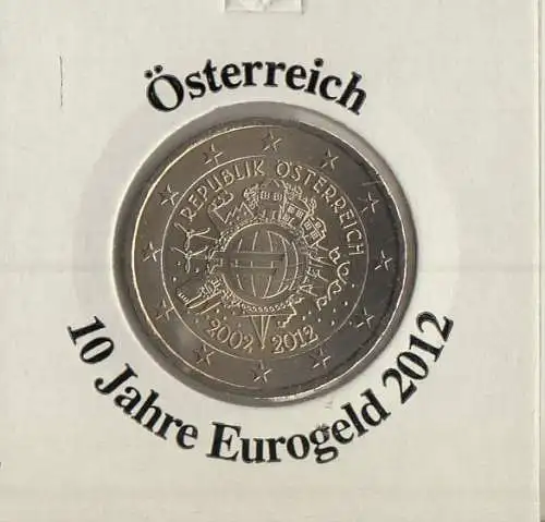 Österreich 2012 10 Jahre Eurobargeld