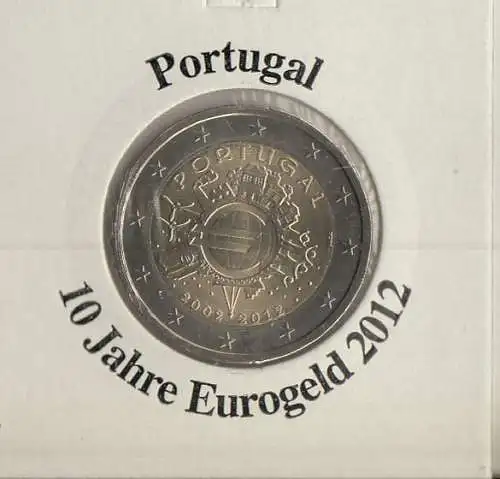 Portugal 2012 10 Jahre Eurobargeld 