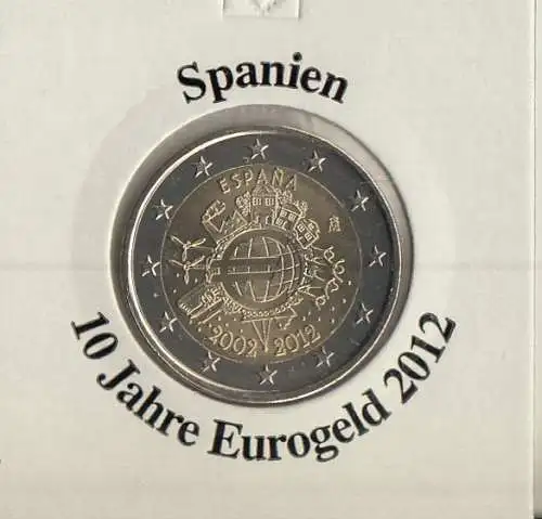 Spanien 2012 10 Jahre Eurobargeld