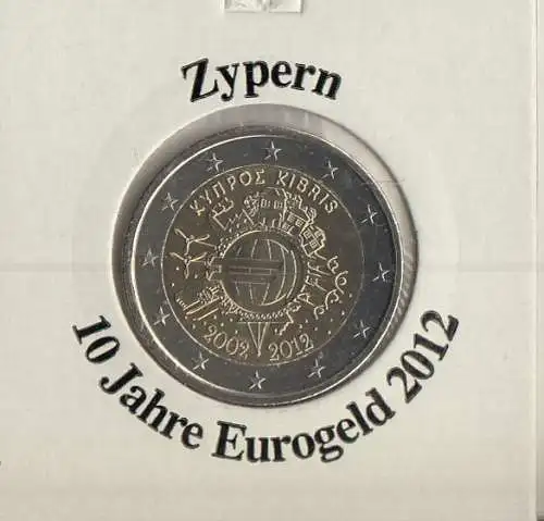 Zypern 2012 10 Jahre Eurobargeld