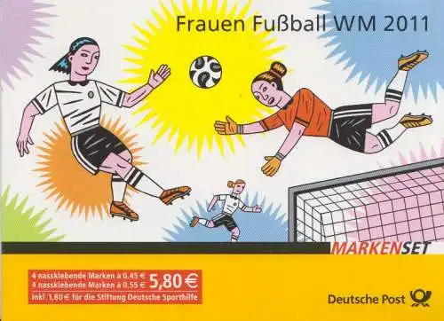 D,Bund Mi.Nr. MH 84 Frauen Fußball WM 2011 (mit 4x 2857-2858)