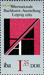 D,DDR Mi.Nr. 3247 Int. Buchkunstausstellung Leipzig, Initiale A (1,35)