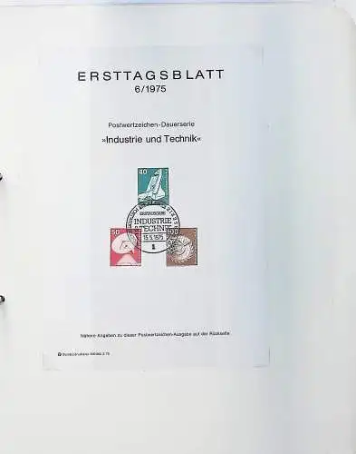 Belege BRD, Berlin und DDR auf Blättern, alle Seiten unten abgebildet