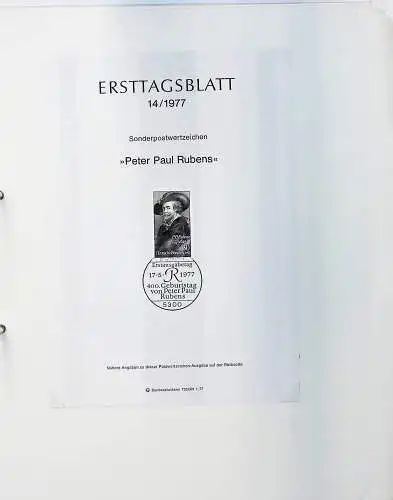 Belege BRD, Berlin und DDR auf Blättern, alle Seiten unten abgebildet