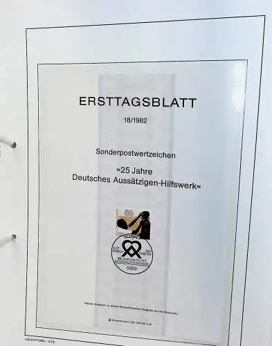 Belege BRD, Berlin und DDR auf Blättern, alle Seiten unten abgebildet