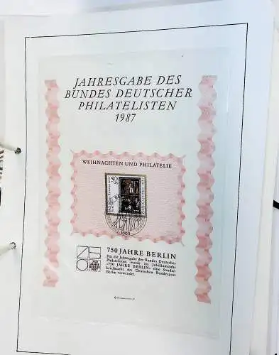Belege BRD, Berlin und DDR auf Blättern, alle Seiten unten abgebildet