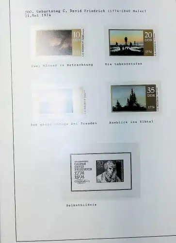 DDR, Kunst auf Briefmarken aus 1955 bis 1988, alles unten abgebildet