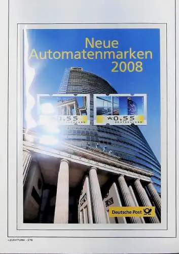 Motive auf Briefmarken zum Thema "Post in Deutschland", alles unten abgebildet