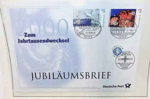 Sammlung "Jubiläumsbriefe" Deutsche Post, alle Briefe unten abgebildet