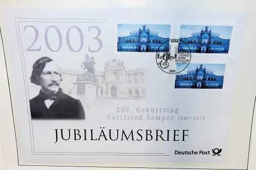 Sammlung "Jubiläumsbriefe" Deutsche Post, alle Briefe unten abgebildet
