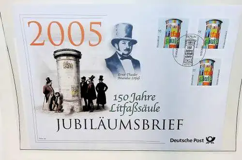 Sammlung "Jubiläumsbriefe" Deutsche Post, alle Briefe unten abgebildet