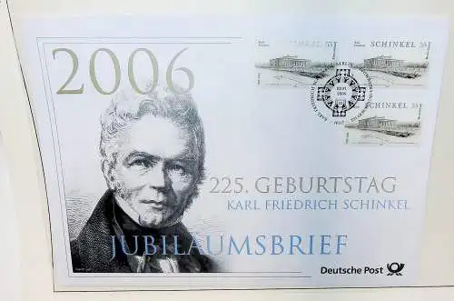 Sammlung "Jubiläumsbriefe" Deutsche Post, alle Briefe unten abgebildet