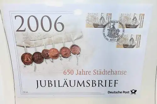 Sammlung "Jubiläumsbriefe" Deutsche Post, alle Briefe unten abgebildet