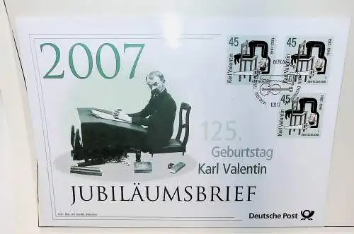 Sammlung "Jubiläumsbriefe" Deutsche Post, alle Briefe unten abgebildet