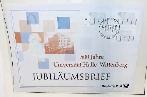 Sammlung "Jubiläumsbriefe" Deutsche Post, alle Briefe unten abgebildet