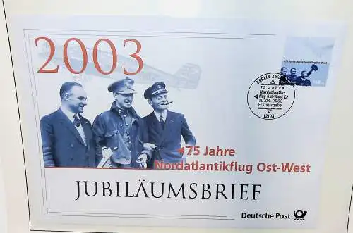 Sammlung "Jubiläumsbriefe" Deutsche Post, alle Briefe unten abgebildet