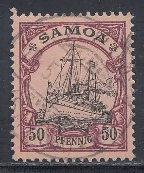 Deutsche Kolonien, Samoa MiNr. 14, Kaiseryacht "Hohenzollern"