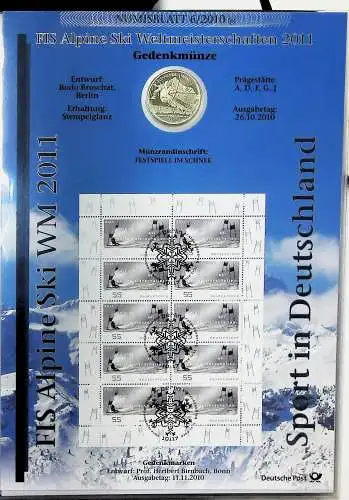  Bund Numisblätter aus 2010 bis 2012