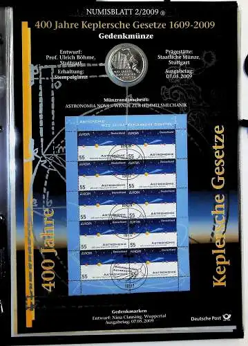  Bund Numisblätter aus den Jahren 2007 bis 2009