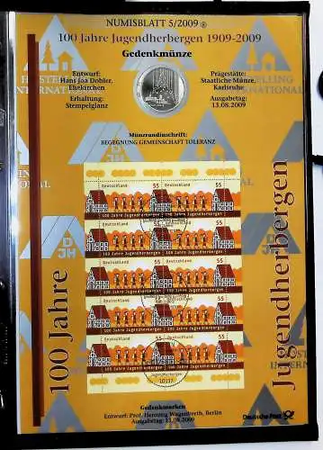  Bund Numisblätter aus den Jahren 2007 bis 2009