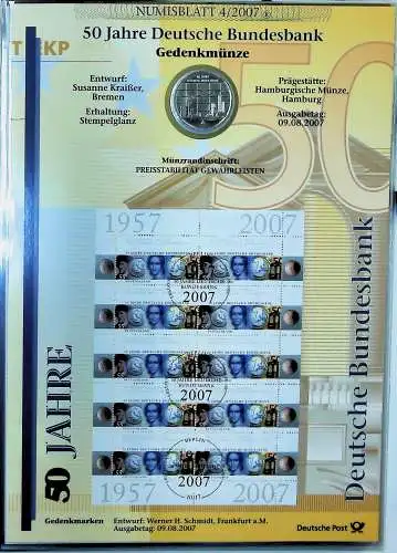  Bund Numisblätter aus den Jahren 2007 bis 2009