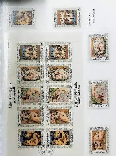 Sammlung "Alle Welt" , Gemälde auf Briefmarken