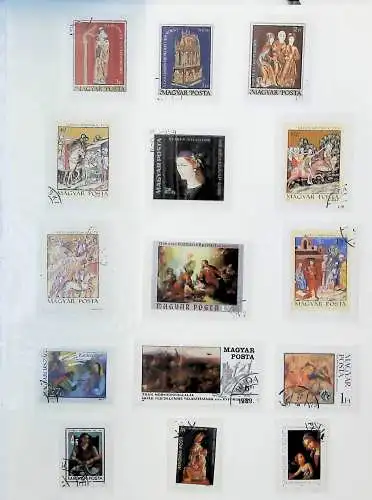 Sammlung "Alle Welt" , Gemälde auf Briefmarken