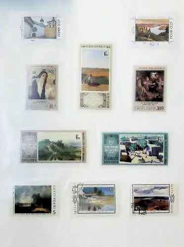 Sammlung "Alle Welt" , Gemälde auf Briefmarken