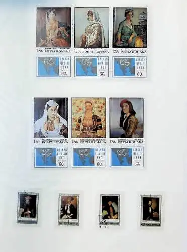 Sammlung "Alle Welt" , Gemälde auf Briefmarken