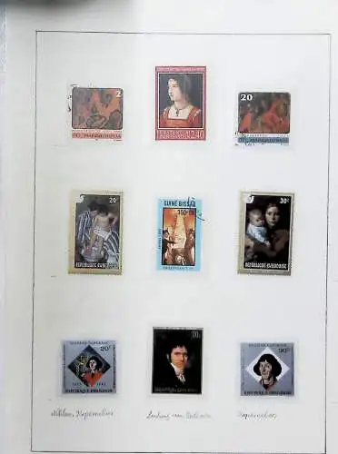 Sammlung "Alle Welt" , Gemälde auf Briefmarken