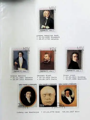 Sammlung "Alle Welt" , Gemälde auf Briefmarken