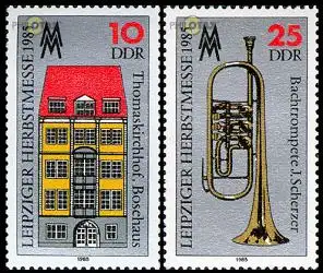 D,DDR Mi.Nr. 2963-64 Leipziger Herbstmesse 85 (2 Werte)