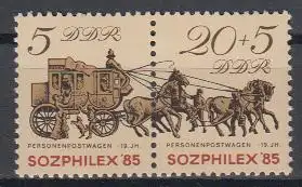 D,DDR Mi.Nr. 2965-66 Int. Briefmarkenausstellung Sozphilex 85, Berlin (Zdr.)