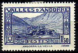 Andorra frz. Mi.Nr. 41 Freim. Andorra la Vella (1,50 Fr)