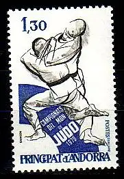 Andorra frz. Mi.Nr. 302 Judo WM, Judokas beim Kampf (1,3)