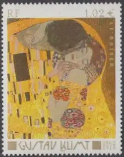 Frankreich Mi.Nr. 3598 Gemälde Der Kuss von Gustav Klimt (1,02)