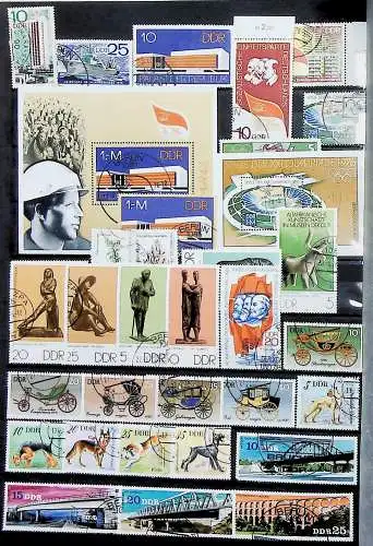 Sammlung DDR meist gestempelt aus den Jahren 1949 bis 1990