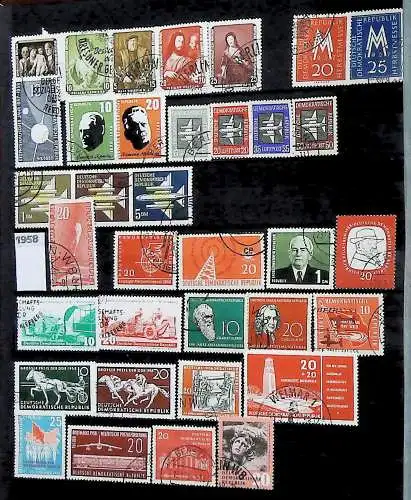 Sammlung DDR meist gestempelt aus den Jahren 1949 bis 1990
