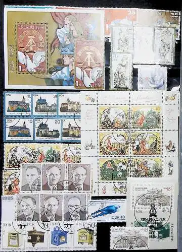 Sammlung DDR meist gestempelt aus den Jahren 1949 bis 1990