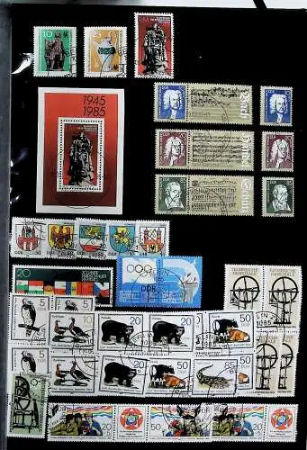 Sammlung DDR meist gestempelt aus den Jahren 1949 bis 1990