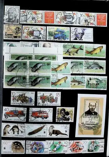 Sammlung DDR meist gestempelt aus den Jahren 1949 bis 1990