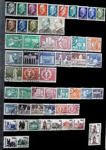 Sammlung DDR meist gestempelt aus den Jahren 1949 bis 1990