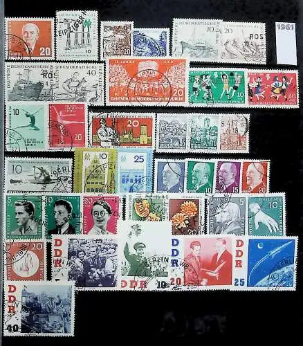 Sammlung DDR meist gestempelt aus den Jahren 1949 bis 1990