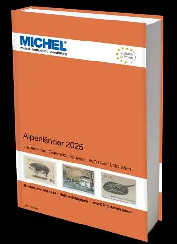 Michel Europa Katalog Band 1 - Alpenländer 2025, 110. Auflage 