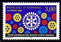 Andorra frz. Mi.Nr. 522 Rotary Club, Emblem (3)