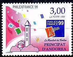 Andorra frz. Mi.Nr. 539 PHILEXFRANCE '99 Paris, Berglandschaft (3)