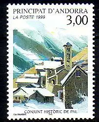 Andorra frz. Mi.Nr. 540 Hist. Ortsbild Pal, Ansicht im Winter (3)