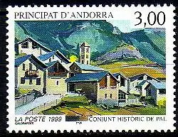 Andorra frz. Mi.Nr. 541 Hist. Ortsbild Pal, Ansicht im Sommer (3)