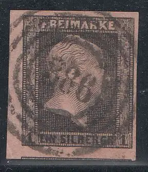 Preußen, Mi.Nr. 2, König Friedrich-Wilhelm IV., ideal gestempelt "386"