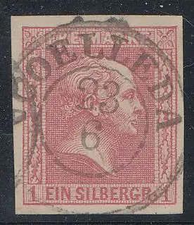 Preußen, Mi.Nr. 10, König Friedrich-Wilhelm IV., gestempelt "Coelleda"